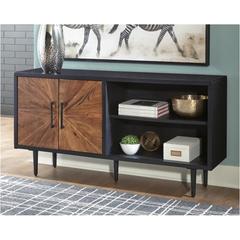 ACCENT CABINET-BLK/BROWN