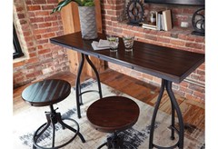 3 Piece Dining-Counter Height/Rustic Brown