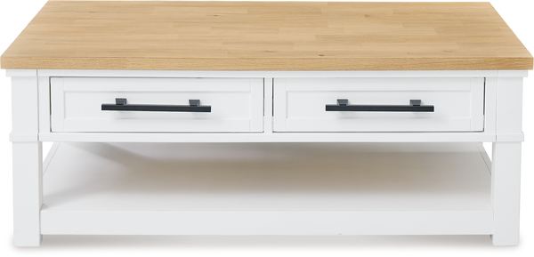 COCKTAIL TABLE-WHITE/NATURAL
