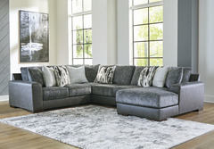 4PC SECTIONAL-LARKSTONE PEWTER