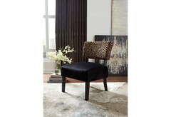 Accent Chair-Gold/Black