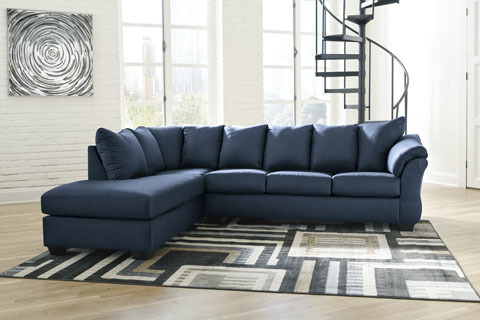 Ashley - 2 PC SECTIONAL-DARCY BLUE