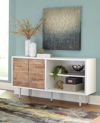 ACCENT CABINET-WHITE/BROWN