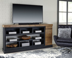 Ashley - LARGE TV STAND-TWO-TONE BRWN/BLK